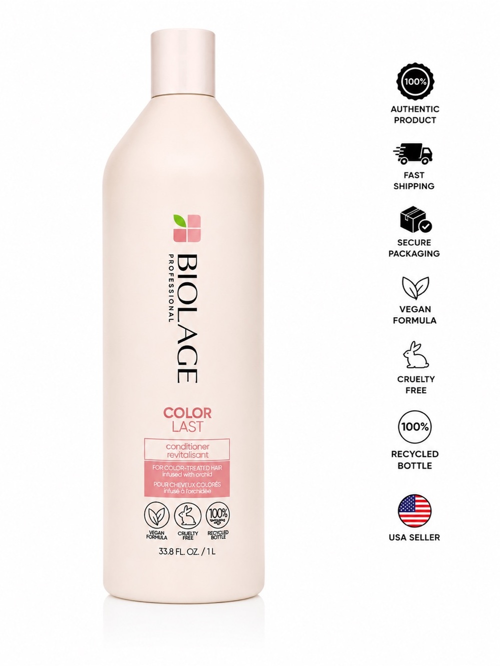 Biolage Color Last Conditioner 33.8 fl oz / 1L for Color-Treated Hair Vegan